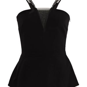 SAFIYAA NWT Crystal embellished peplum top $1250
